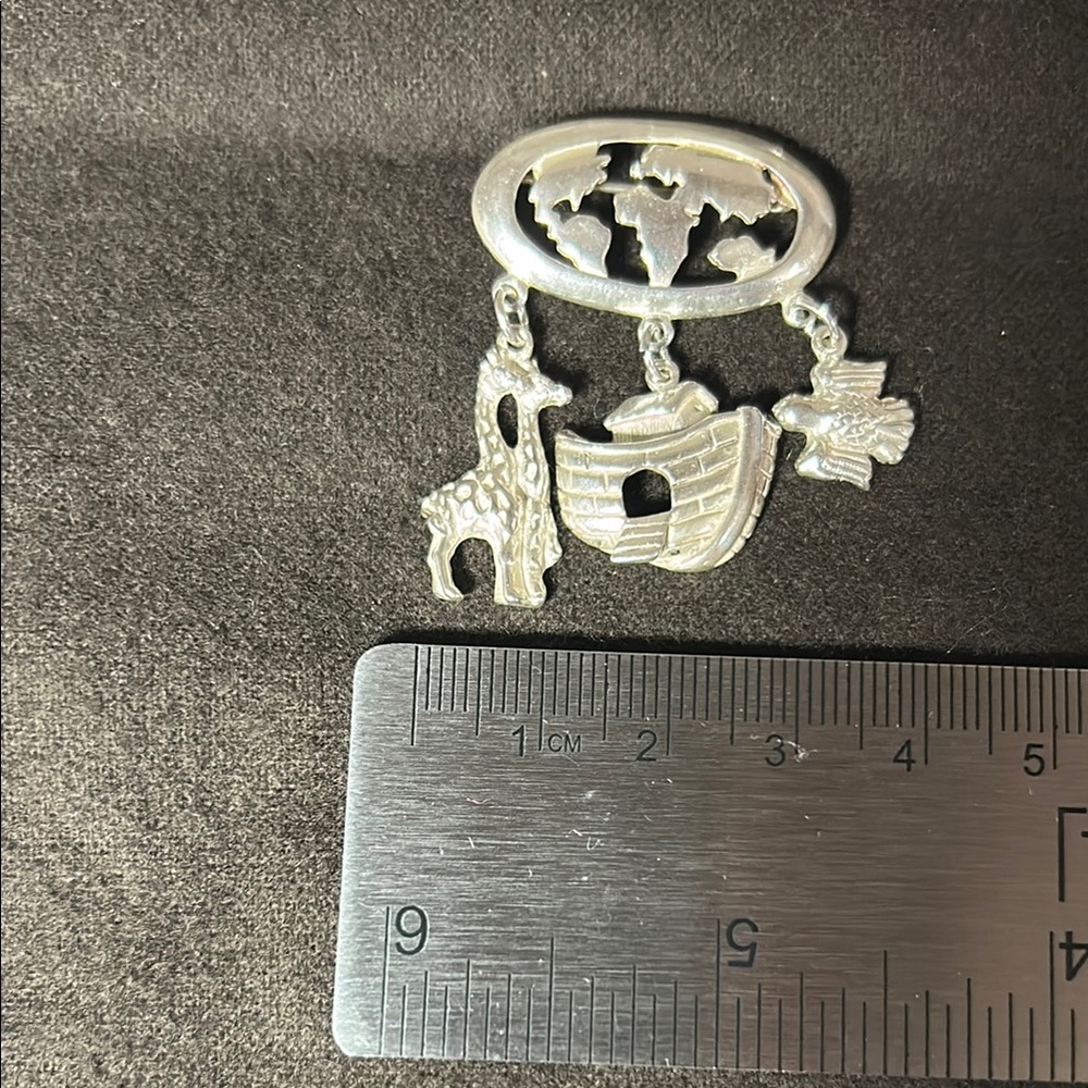 Silver Noah's Ark Brooch